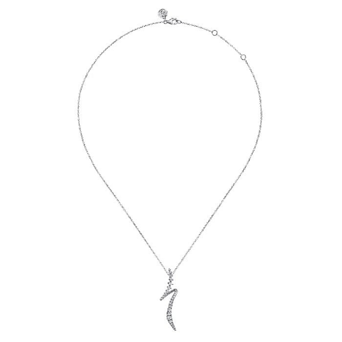 Gabriel & Co. Graduating Diamond Bypass Pendant Necklace