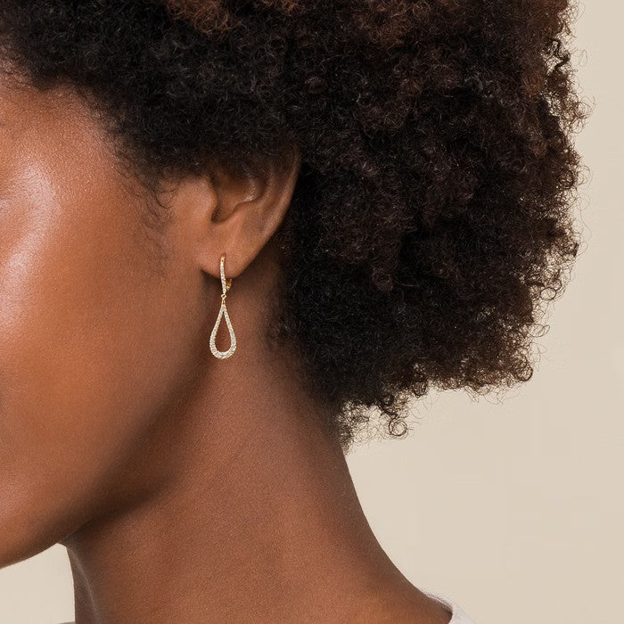 Gabriel & Co. Diamond Open Pear Drop Earrings