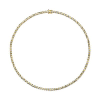 Shy Creation Diamond Fluted Necklace