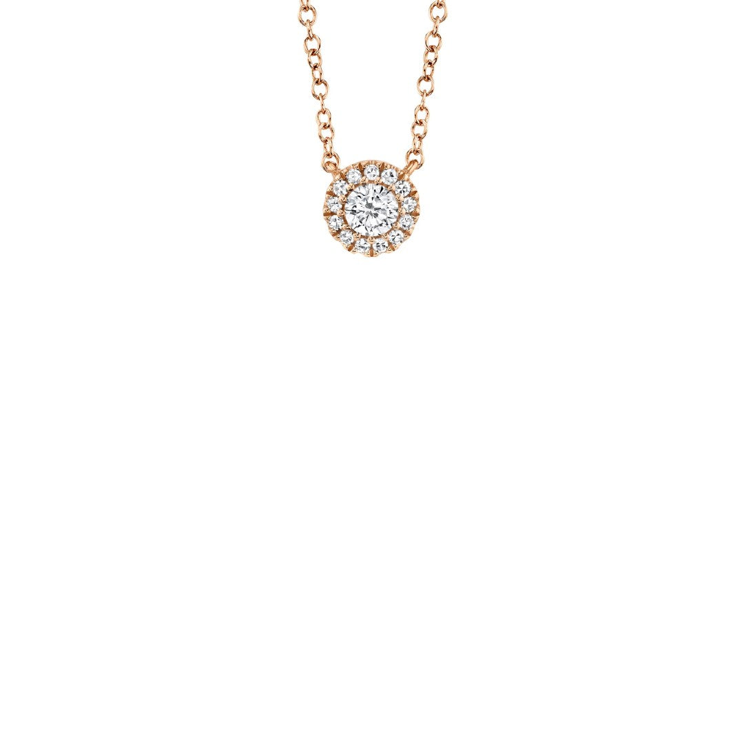 Shy Creation Petite Diamond Halo Necklace