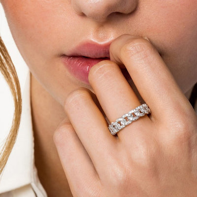 Gabriel & Co. Diamond Chain Link Ring