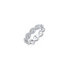 Shy Creation Diamond Pave Infinity Marquise Ring in White Gold