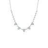 Shy Creation Diamond Pear Necklace in White Gold