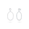 Shy Creation Staggered Diamond Oval Earrings