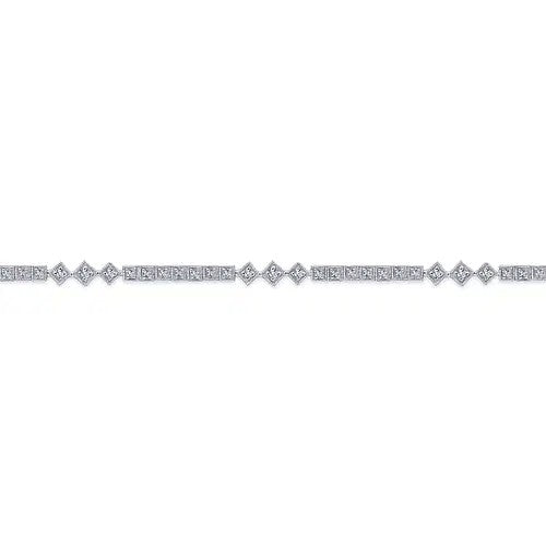 Gabriel & Co. Diamond Square Accents Tennis Bracelet