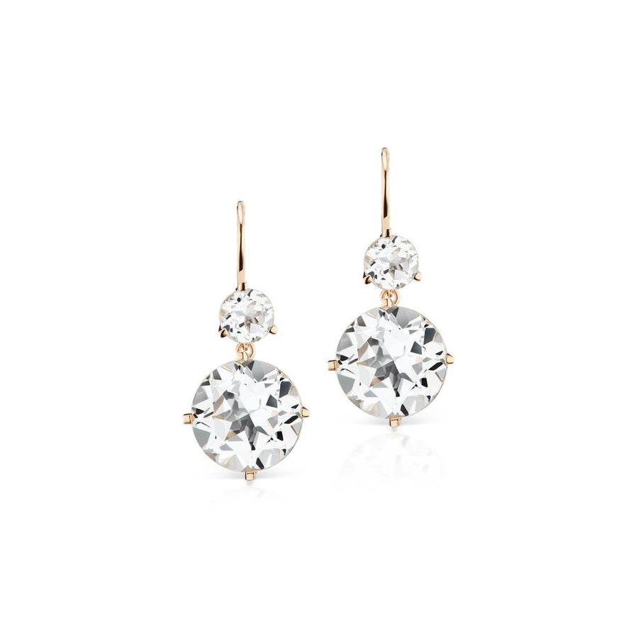 Jane Taylor Double Drop Earrings with White Topaz