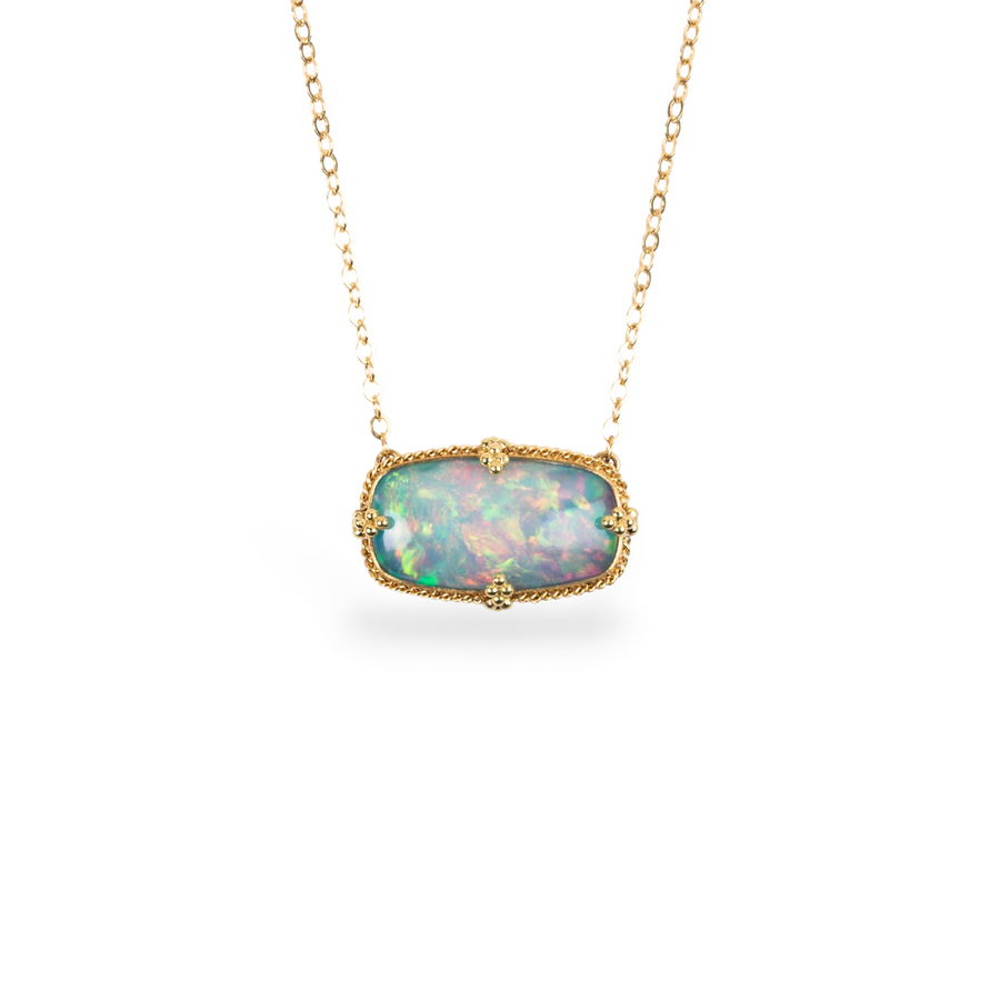 Amáli Ethiopian Opal Pendant Necklace