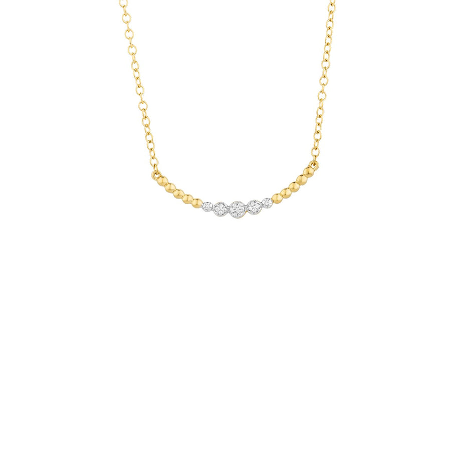 Ella Stein Beaded Connection Diamond Bar Necklace