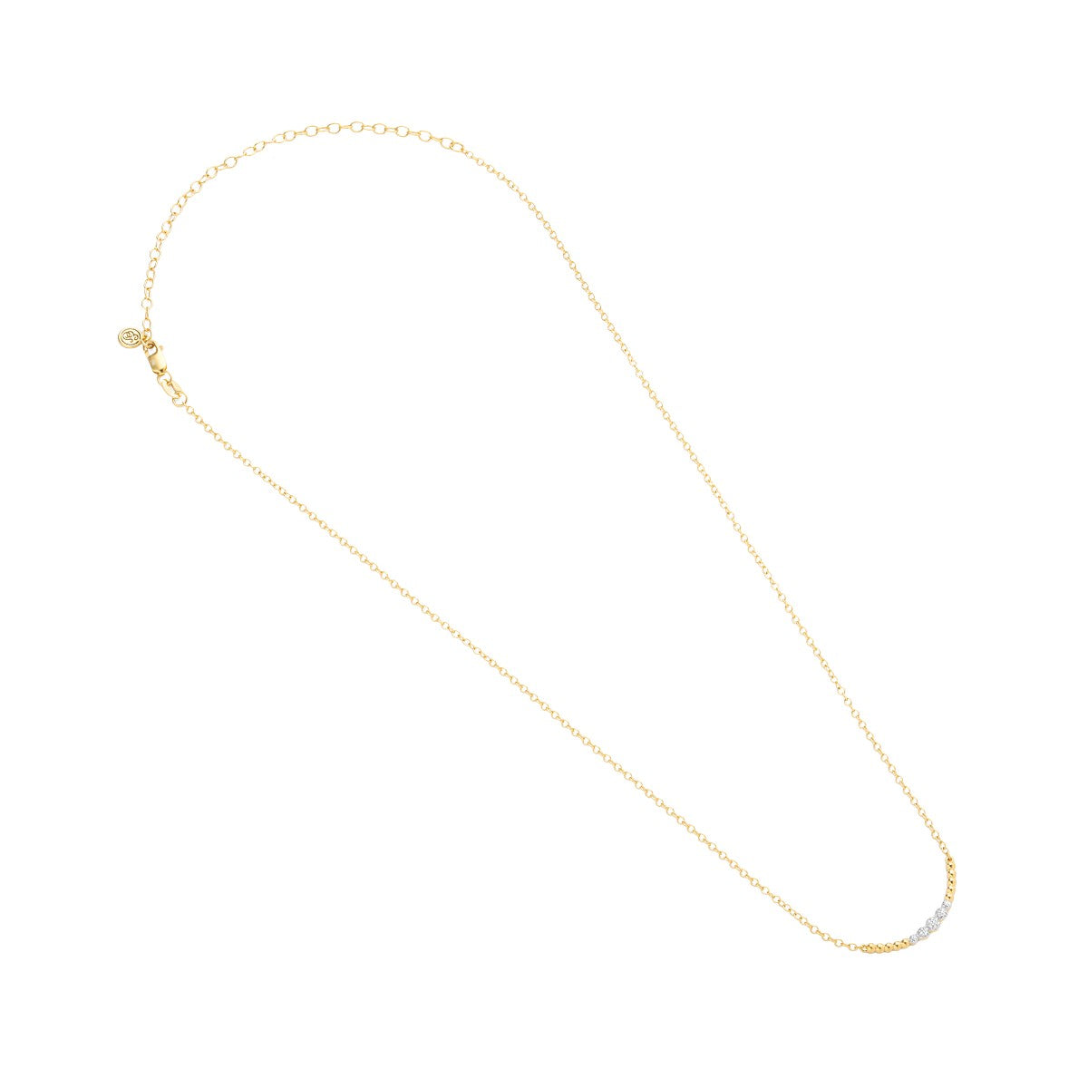 Ella Stein Beaded Connection Diamond Bar Necklace