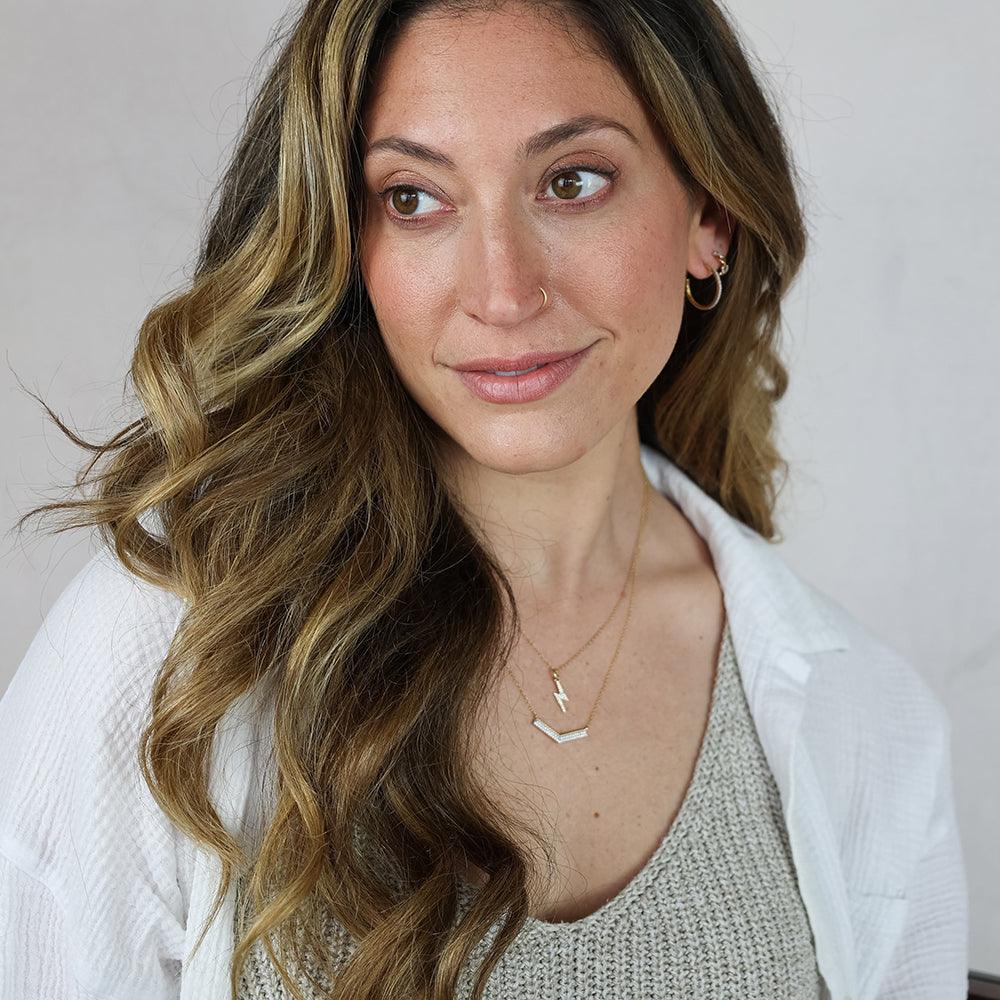 Ella Stein Diamond Lightning Bolt Necklace