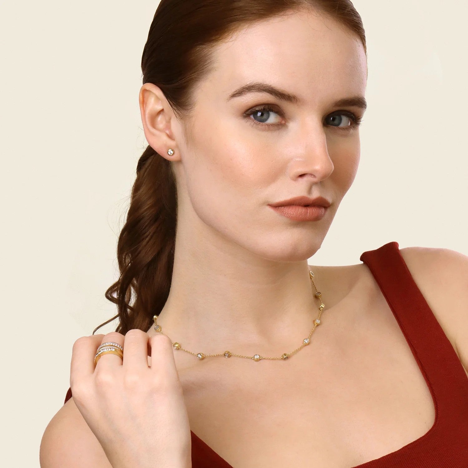 Ella Stein Lab Diamond Bezel Stud Earrings