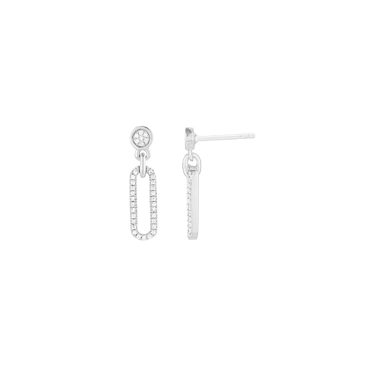 Ella Stein Meet Me in the Middle Diamond Earrings