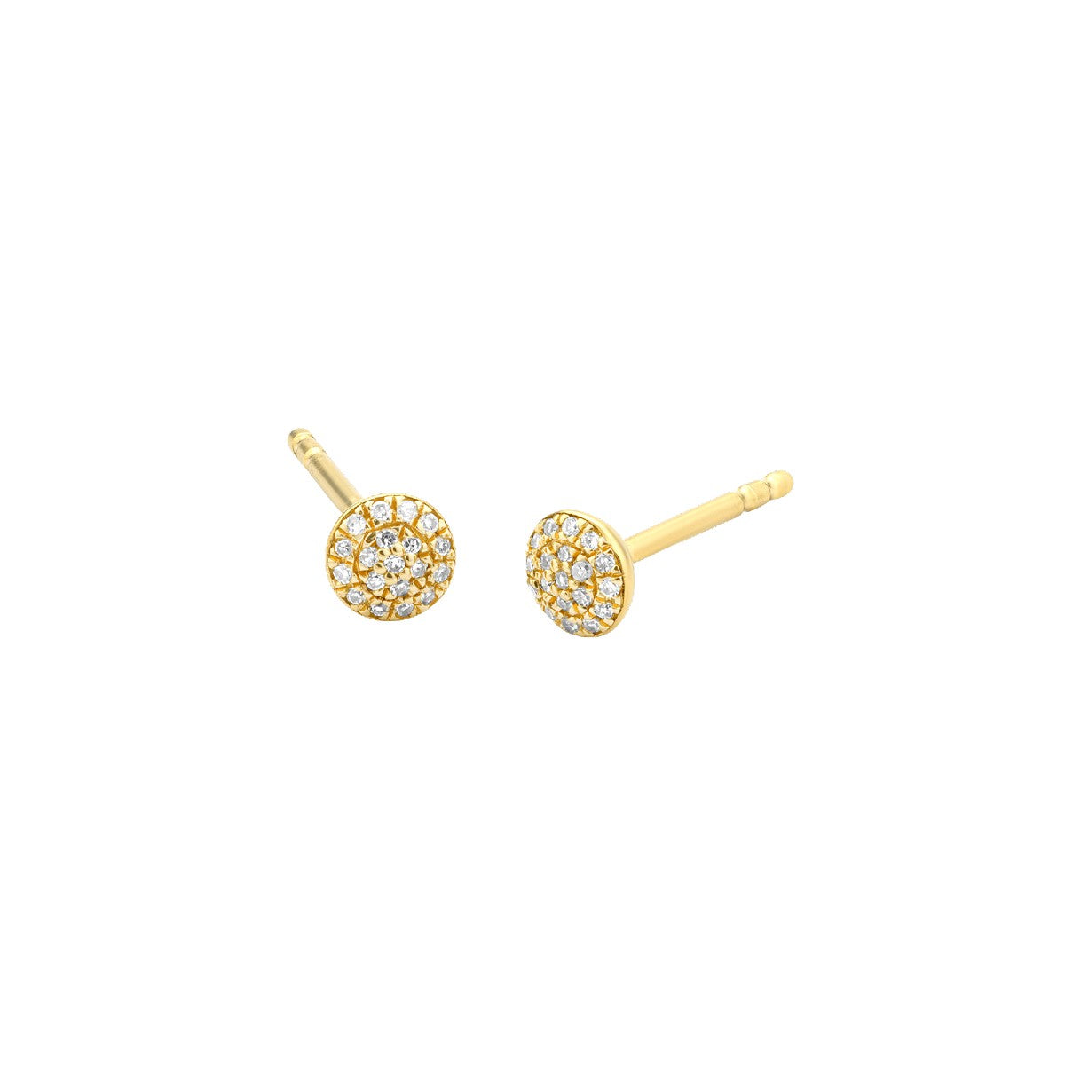 Ella Stein Round Pave Diamond Stud Earrings
