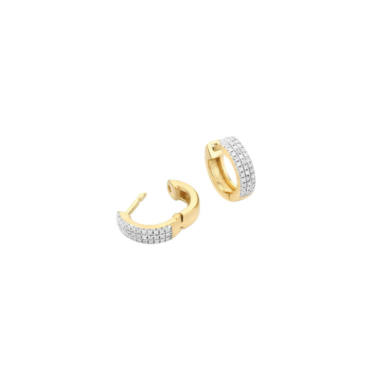 Ella Stein Three Ways to Shine Diamond Huggie Hoops