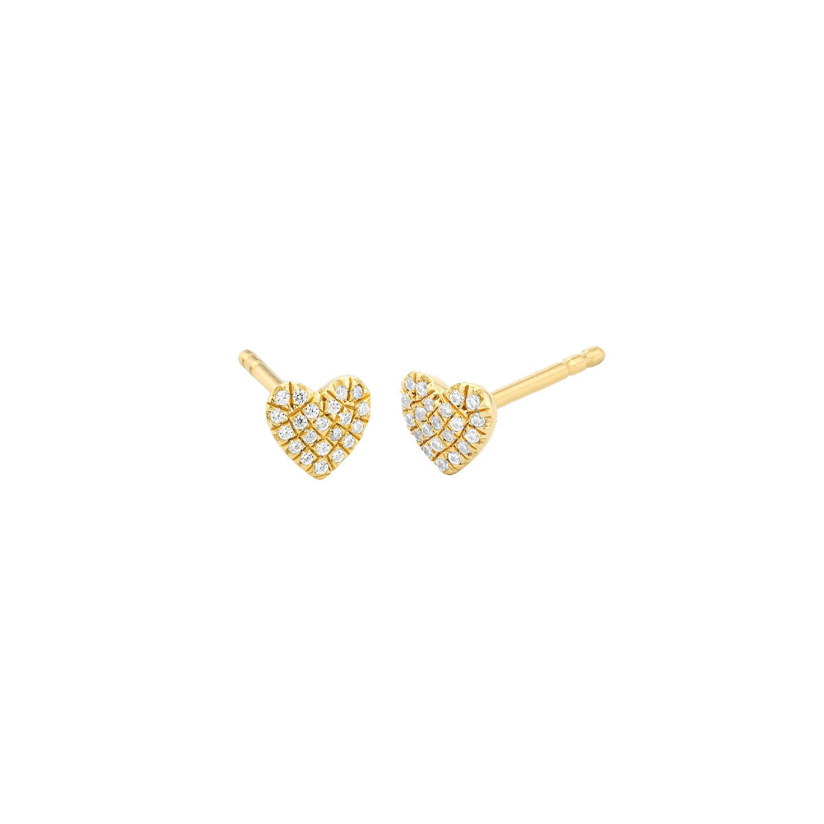 Ella Stein Diamond Heart Stud Earrings