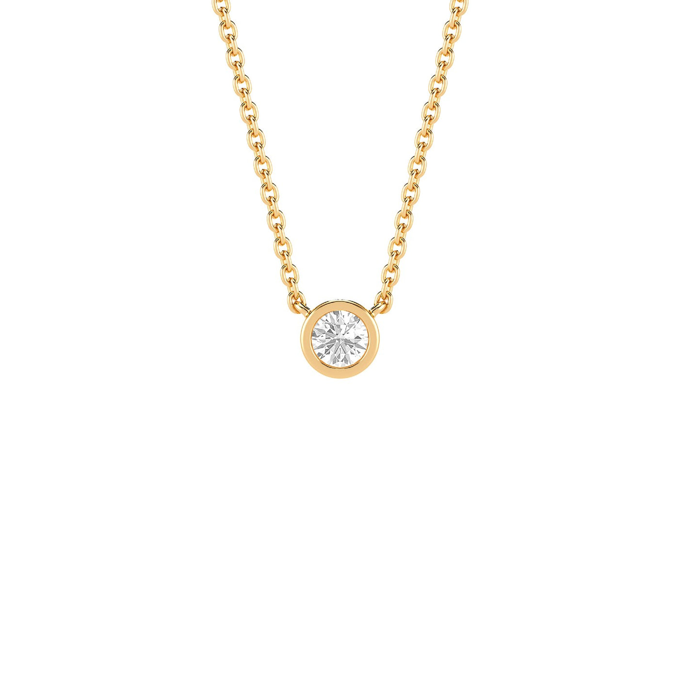 Ella Stein Lab Diamond Bezel Solitaire Necklace