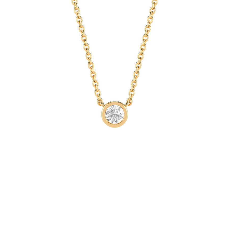 Ella Stein Lab Diamond Bezel Solitaire Necklace