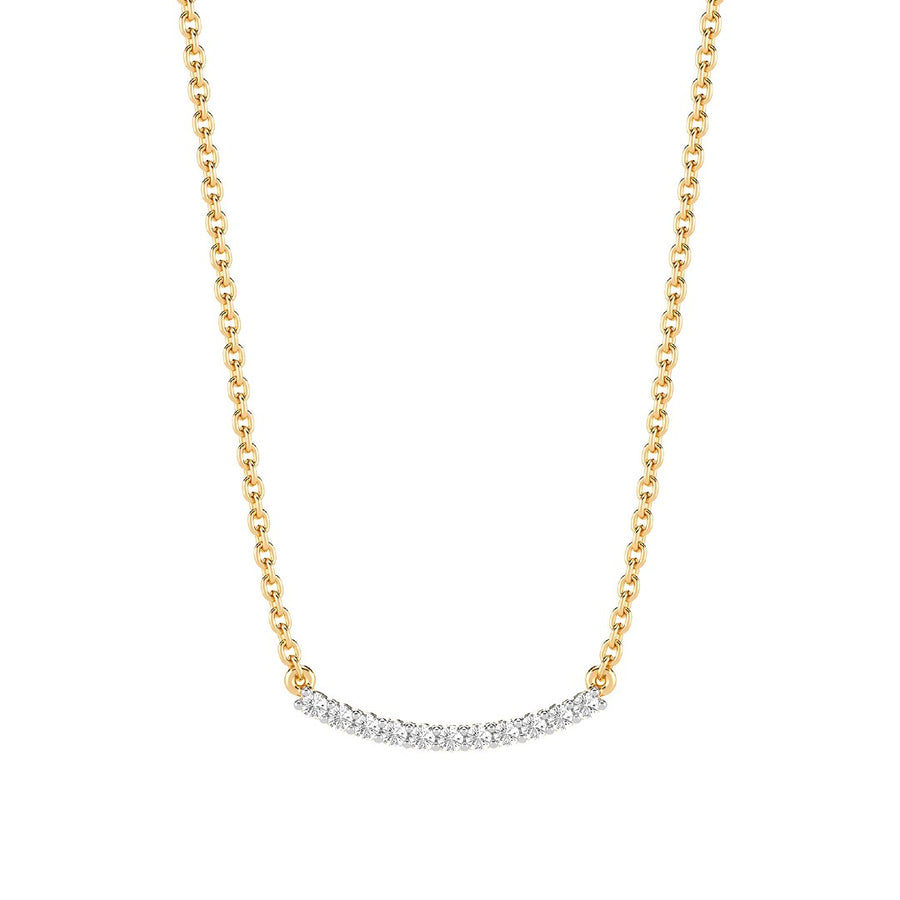 Ella Stein Lab Diamond Curved Bar Necklace