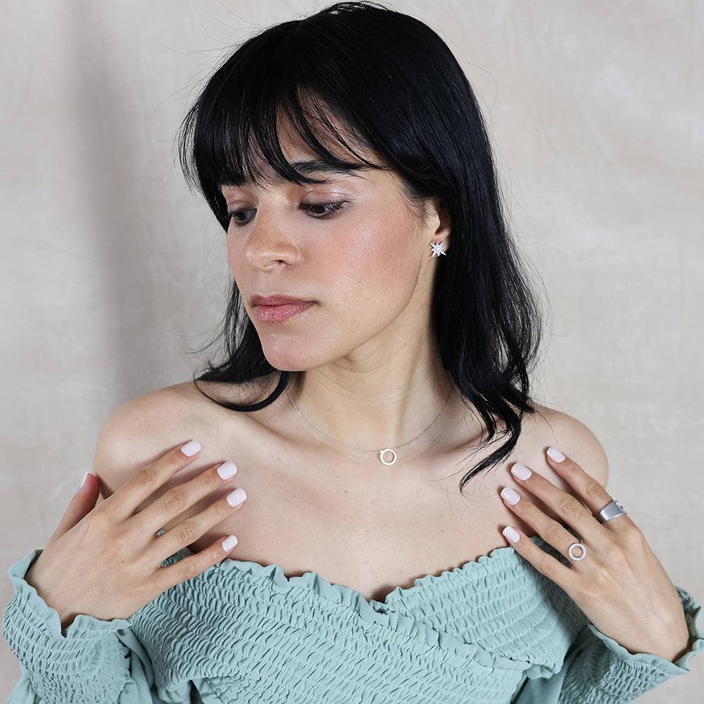 Ella Stein Diamond Open Circle Necklace