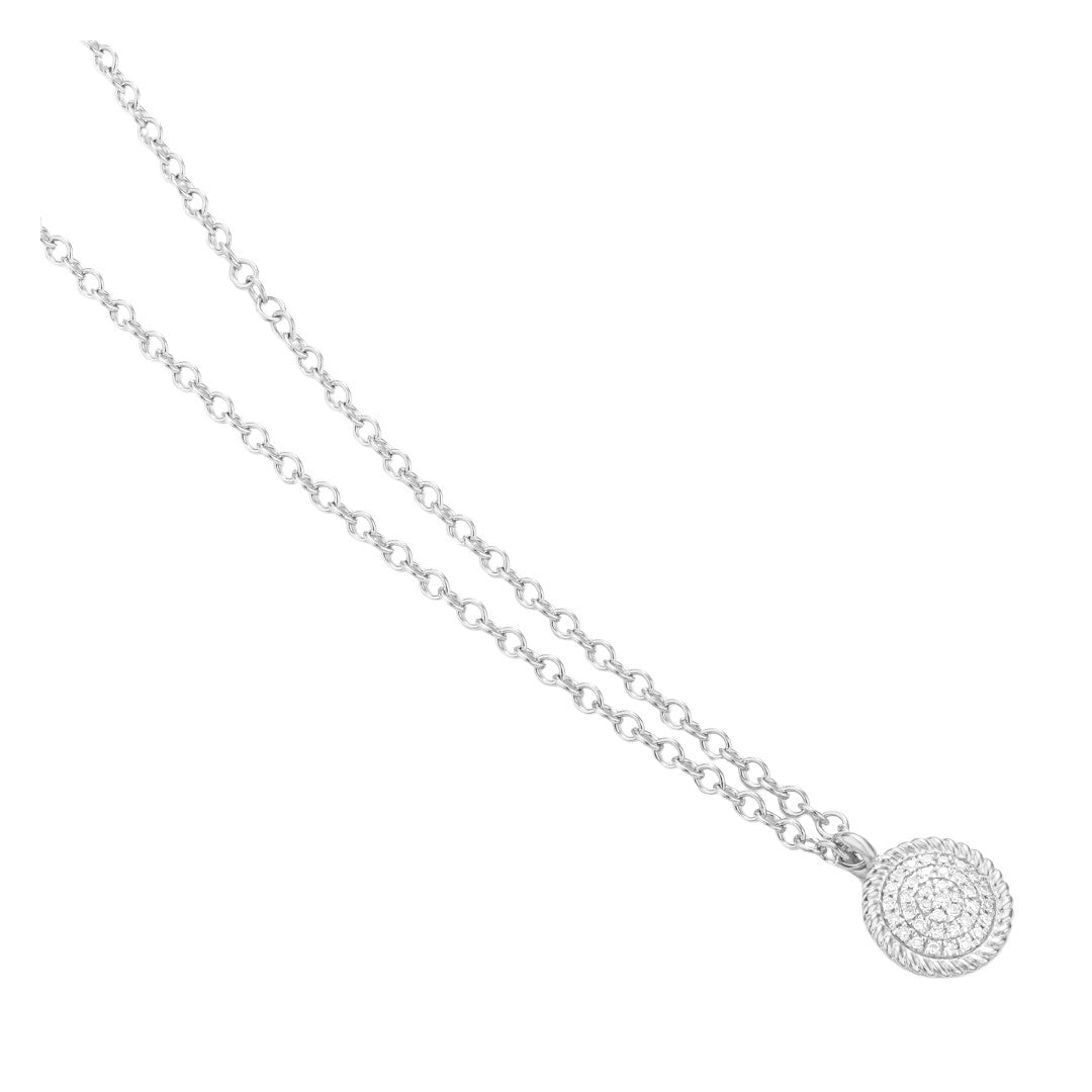 Ella Stein Diamond Circle Rope Pendant Necklace