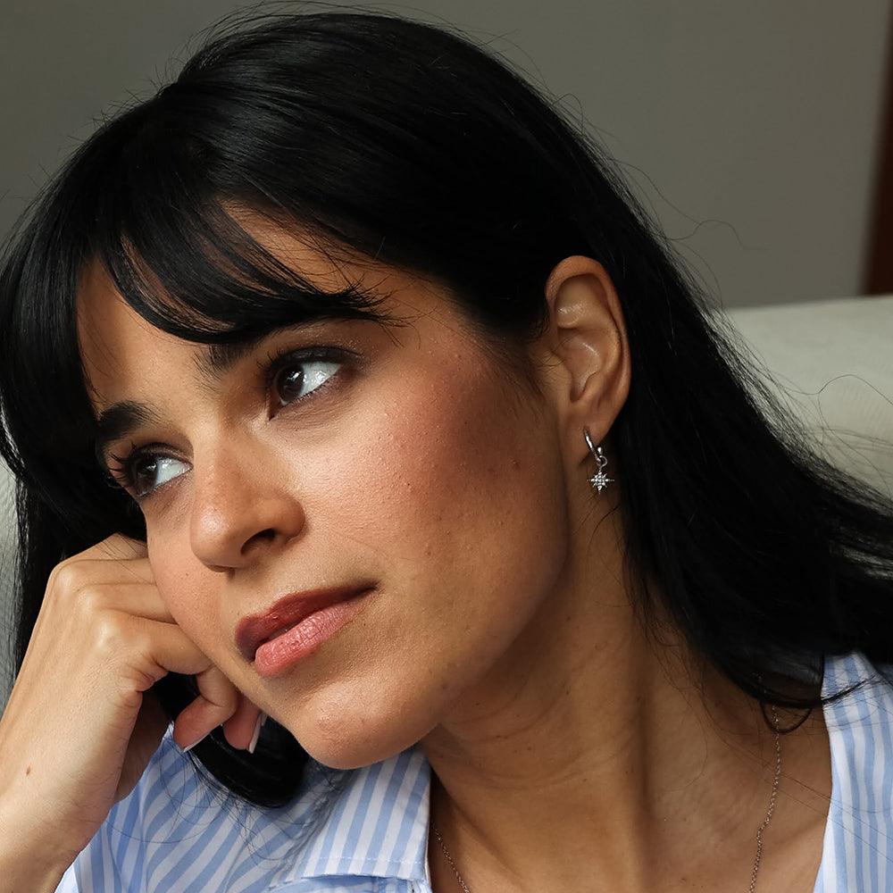 Ella Stein Light the Way Diamond Star Hoop Earrings