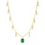 Emerald Baguette Dangle Necklace
