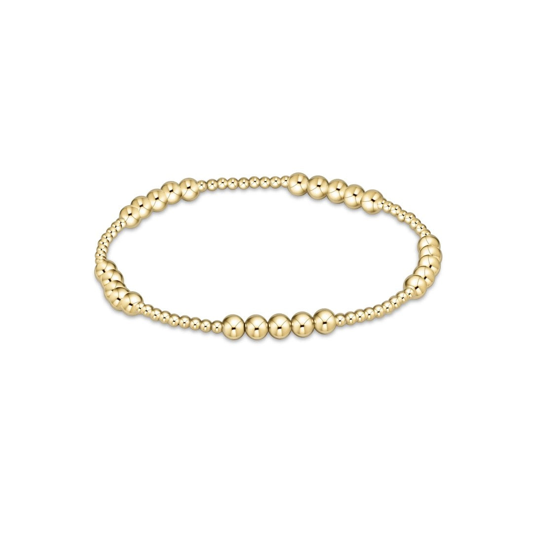 enewton Classic Blissful Pattern 2mm Bead Bracelet - 4mm Gold