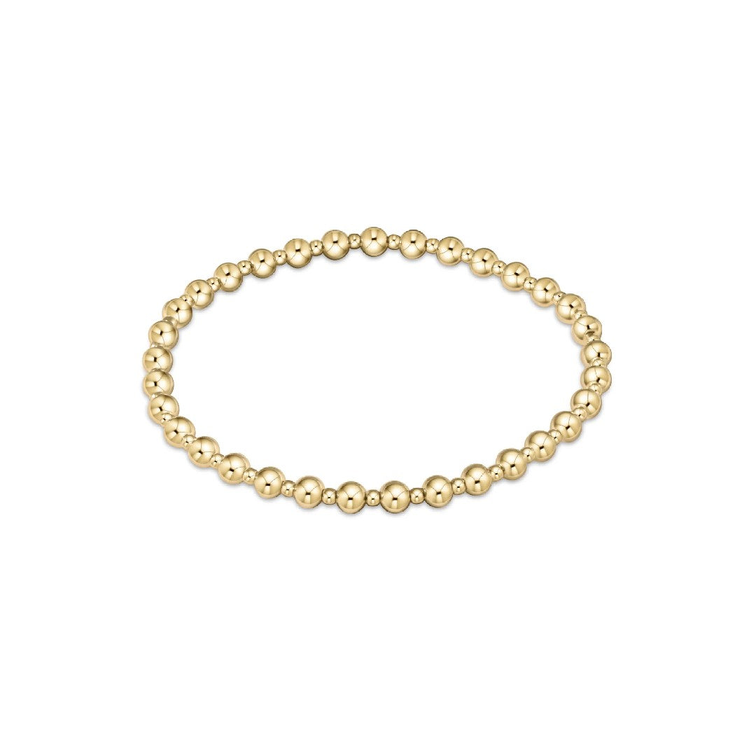 enewton Classic Grateful Pattern 4mm Bead Bracelet - Gold