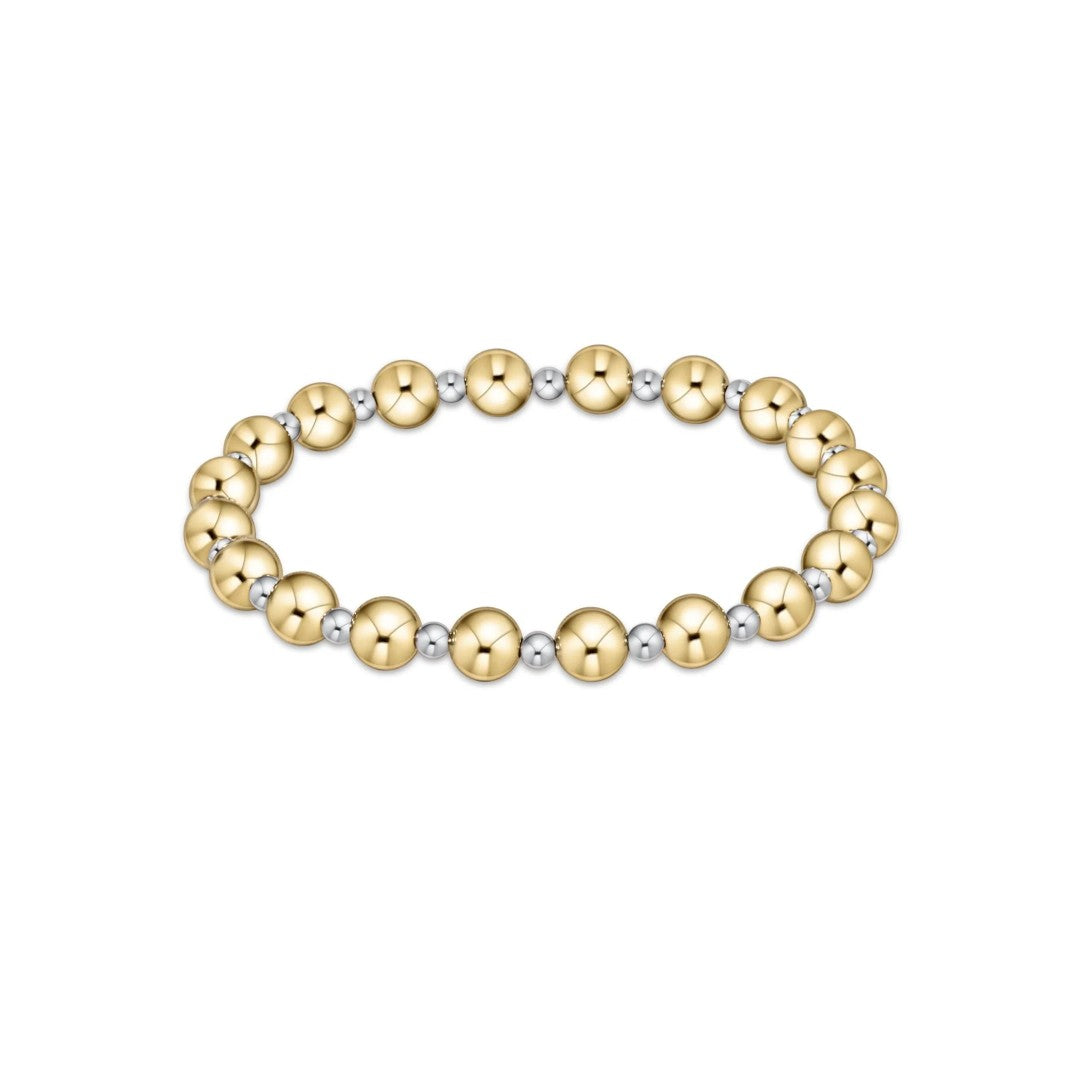 enewton Classic Grateful Pattern 6mm Bead Bracelet - Mixed Metal