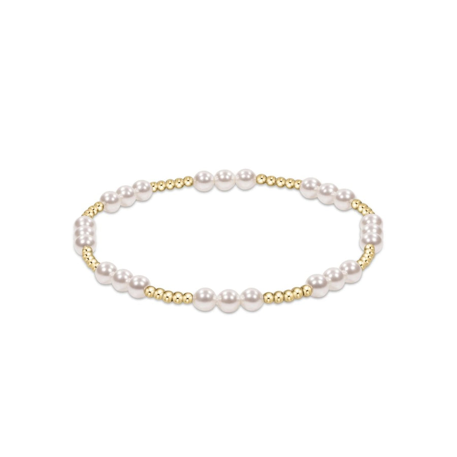 enewton Classic Joy Pattern 4mm Bead Bracelet - Pearl