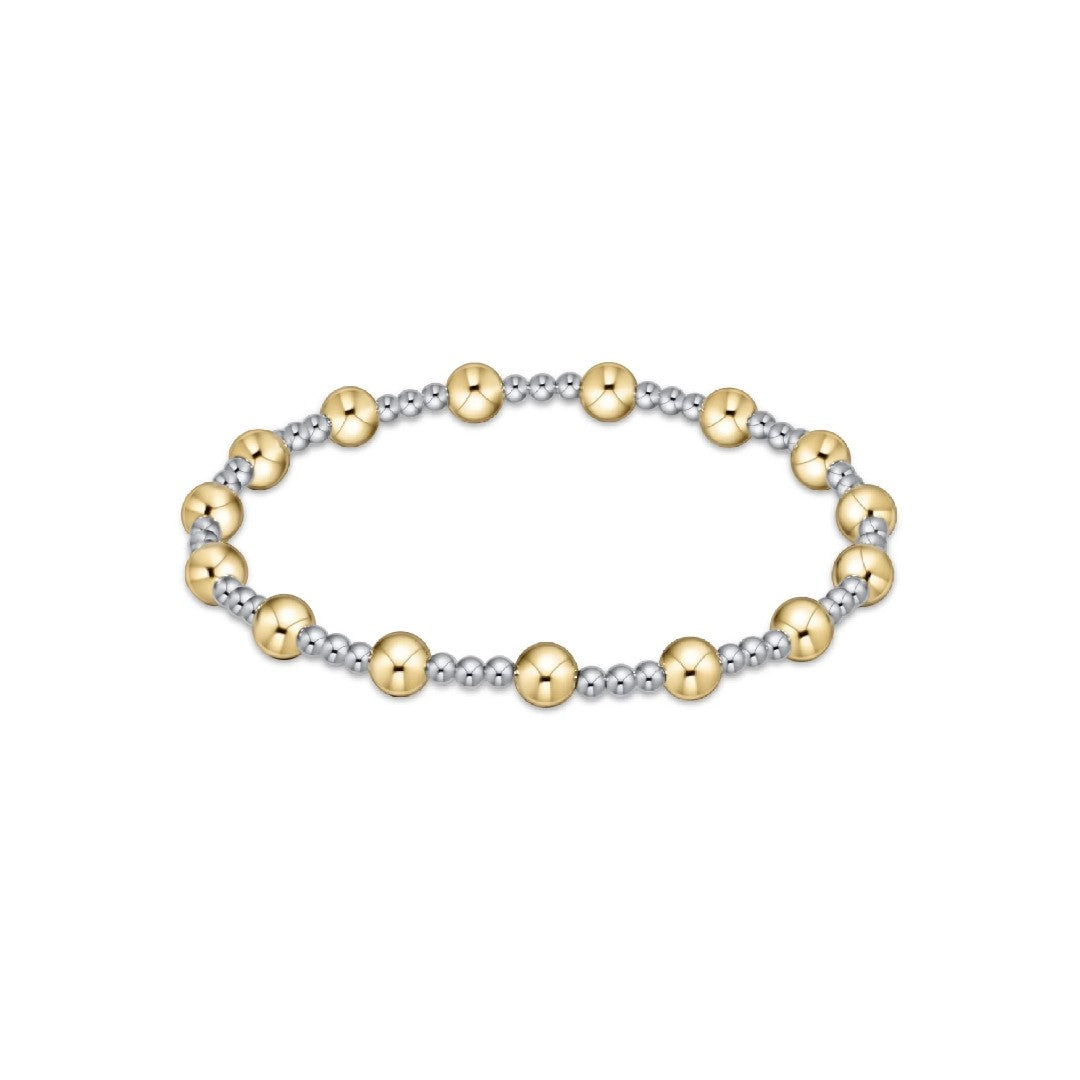 enewton Classic Sincerity Pattern 5mm Bead Bracelet - Mixed Metal