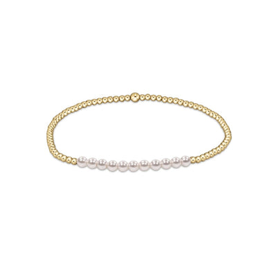 enewton Gold Bliss 2mm Bead Bracelet - Pearl