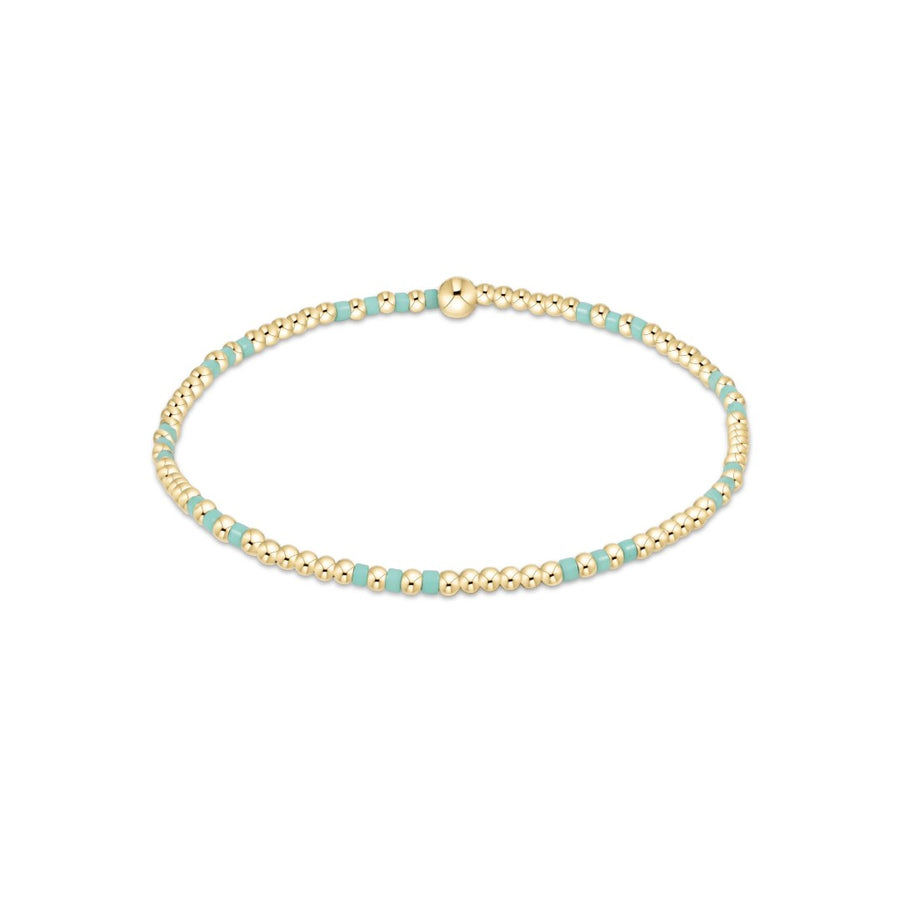 enewton Hope Joy Pattern 2mm Bead Bracelet - Mint