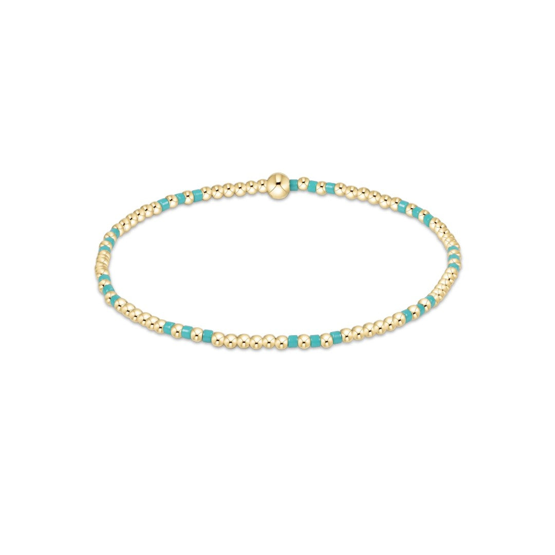 enewton Hope Joy Pattern 2mm Bead Bracelet - Turquoise