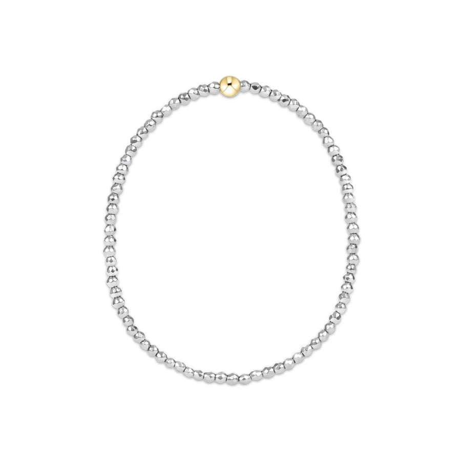 enewton Silver Faceted Hematite 2mm Bead Bracelet