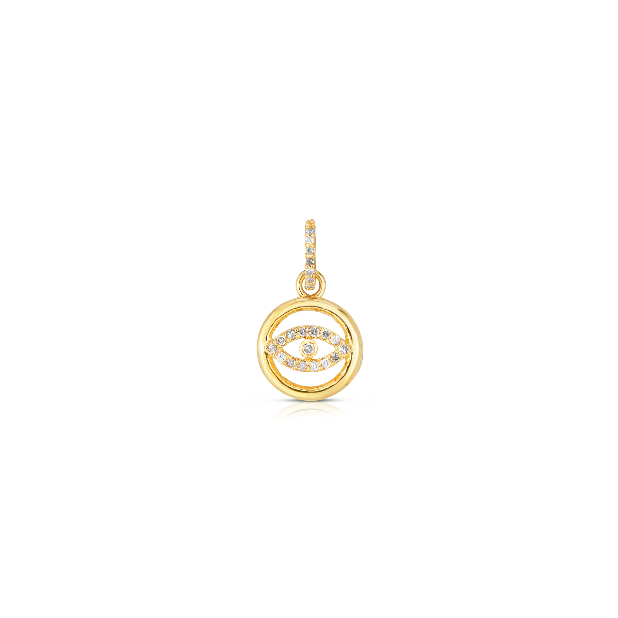 Tara Mikolay Diamond Small Round Evil Eye Charm