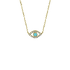 Shy Creation Turquoise & Diamond Evil Eye Necklace