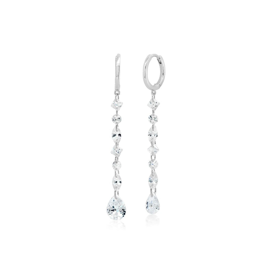 Floating Linear Gem Drop Huggies