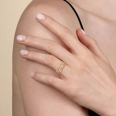 Gabriel & Co. Diamond Layered Bujukan Ring