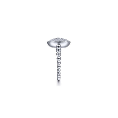 Gabriel & Co. White Sapphire Oval Bujukan Signet Ring