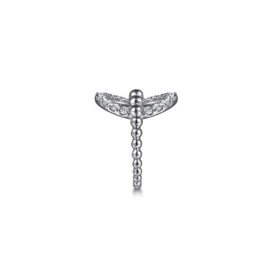 Gabriel & Co. White Sapphire Open Oval Bujukan Ring