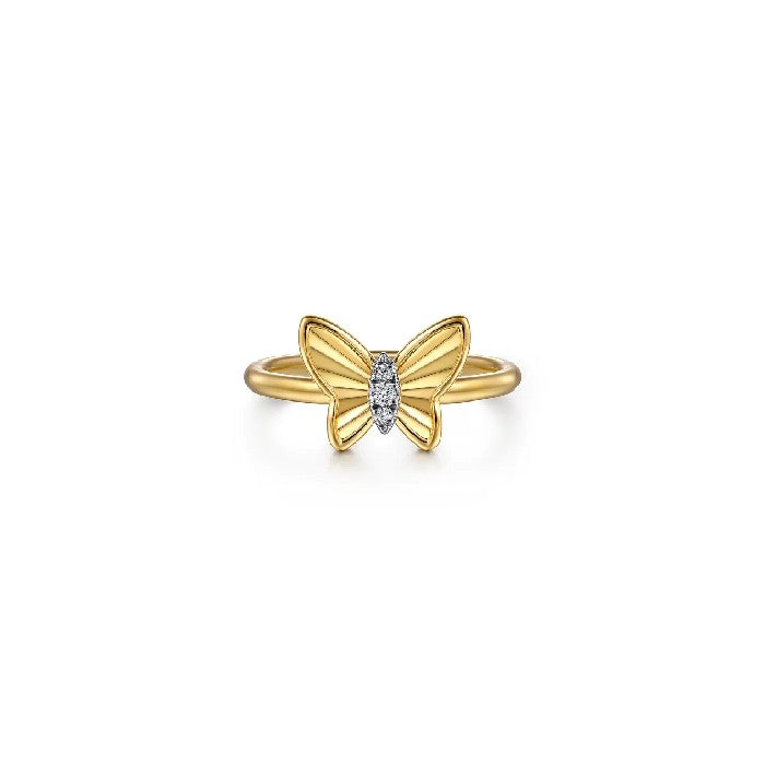 Gabriel & Co. Butterfly Diamond Ring