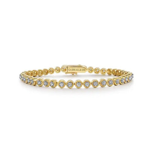 Gabriel & Co. Bezel Diamond Tennis Bracelet