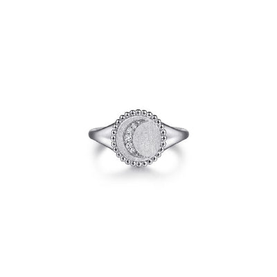 Gabriel & Co. Bujukan Moon Signet Ring