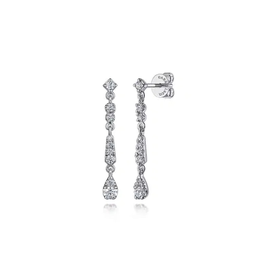 Gabriel & Co. Diamond Linear Drop Earrings