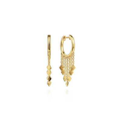 Gabriel & Co. Huggie Earrings with Tassel Drops