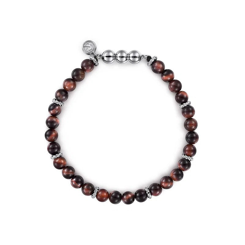 Gabriel & Co. Tiger Eye Beaded Men's Bracelet