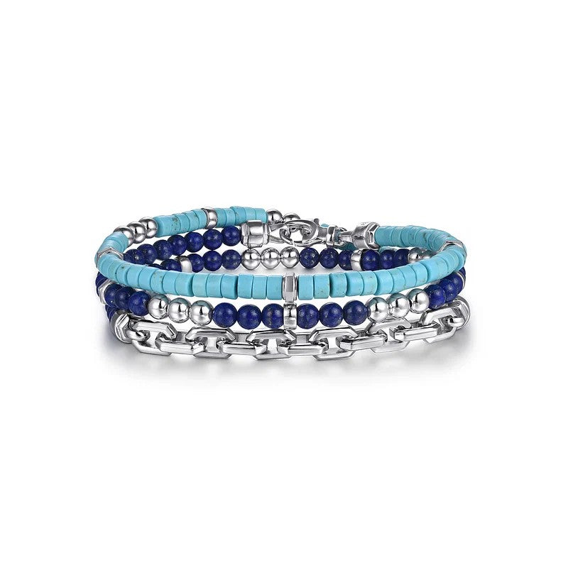 Gabriel & Co. Turquoise & Lapis Men's Bracelet