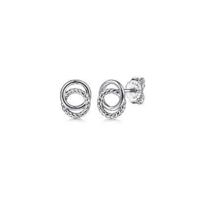 Gabriel & Co. Twisted Rope Double Circle Stud Earrings