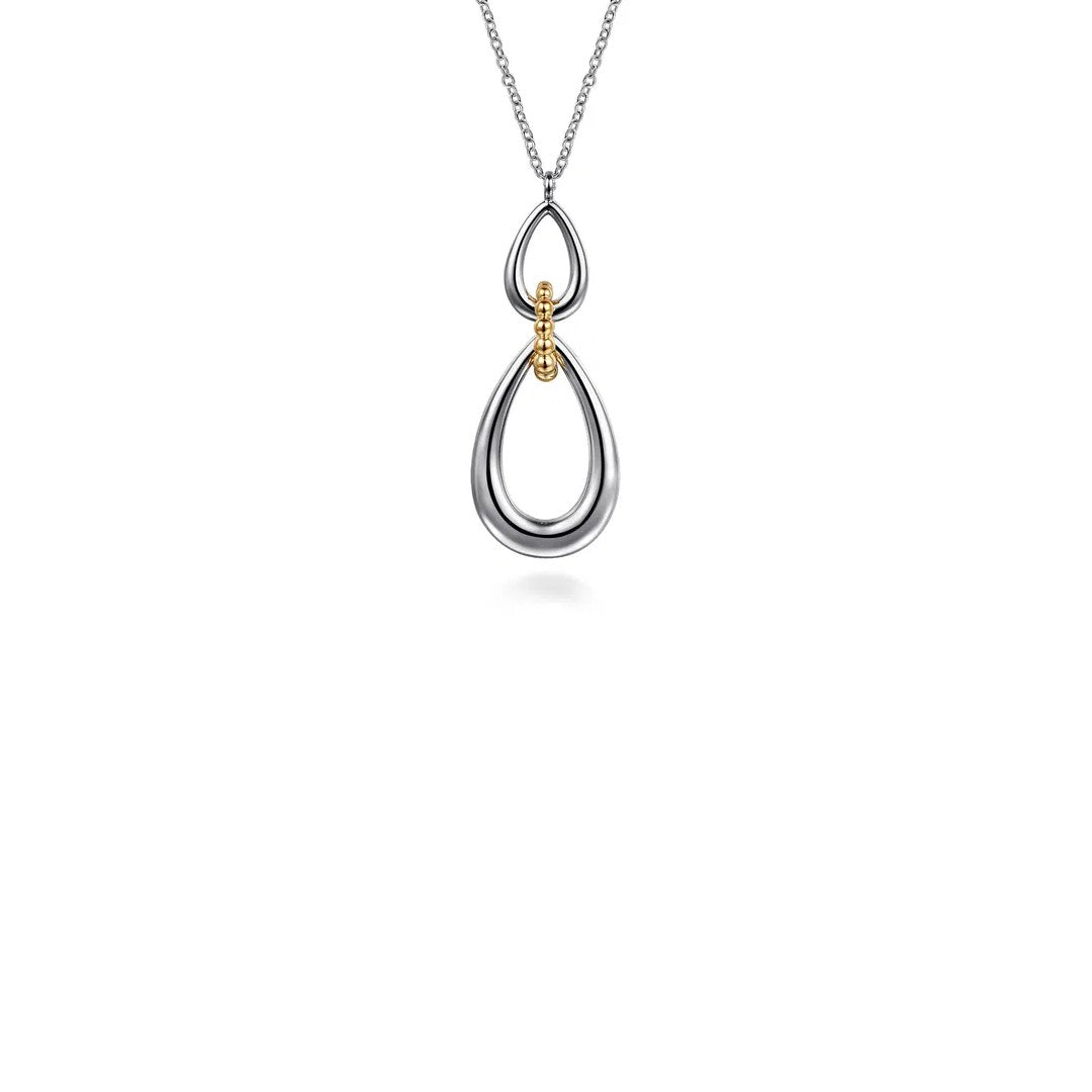 Gabriel & Co. Two Tone Bujukan Teardrop Necklace